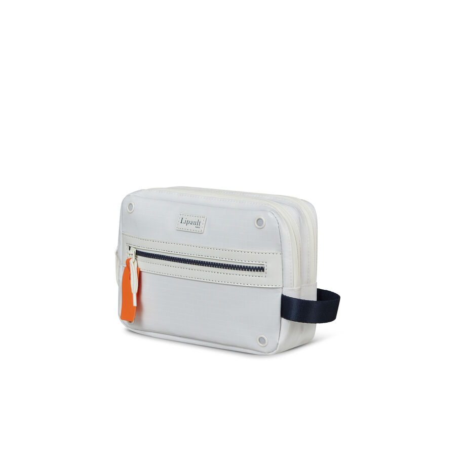 Design Lab Toiletry Kit in the color White. image number 3